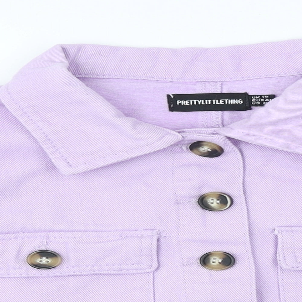 PRETTYLITTLETHING Womens Purple Jacket Size 12