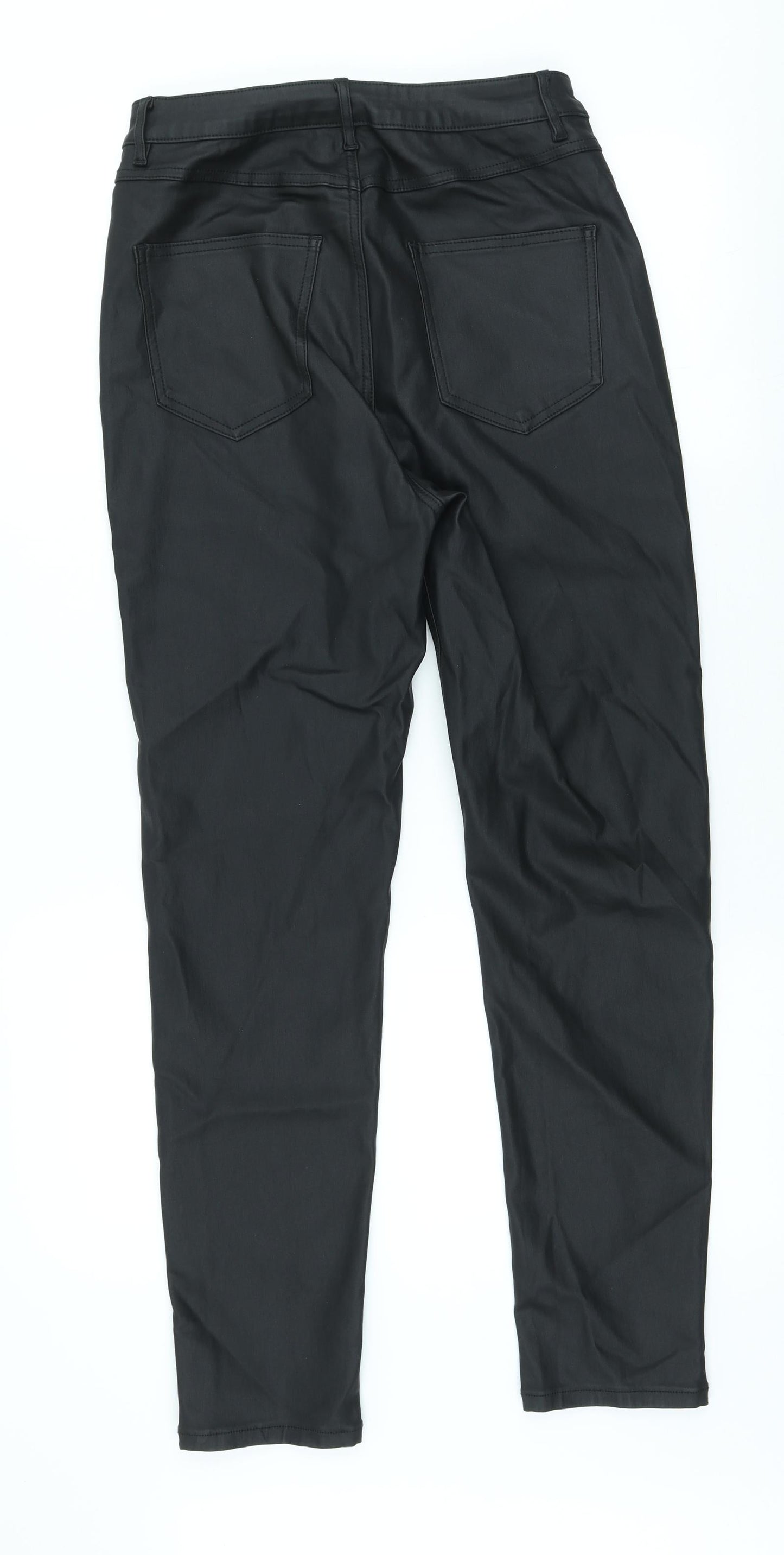 Urban Bliss Womens Black Viscose Trousers Size 14 L27 in Regular