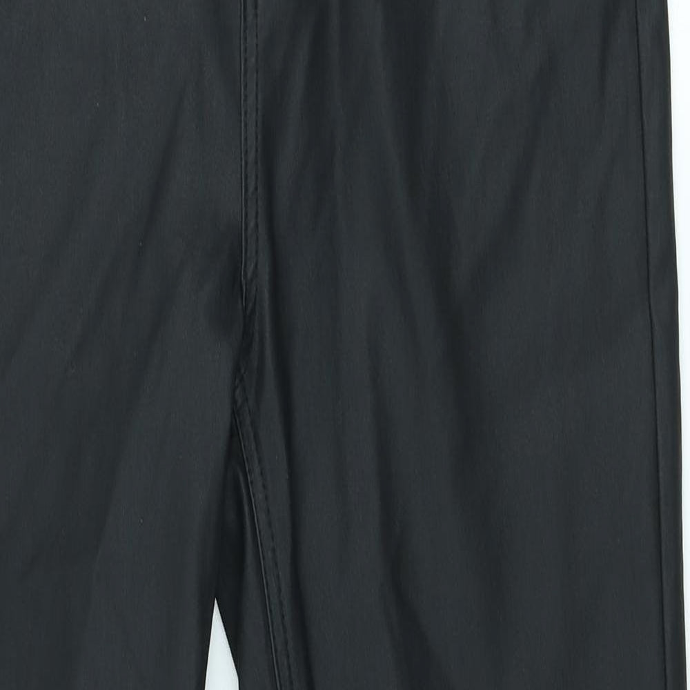 Urban Bliss Womens Black Viscose Trousers Size 14 L27 in Regular