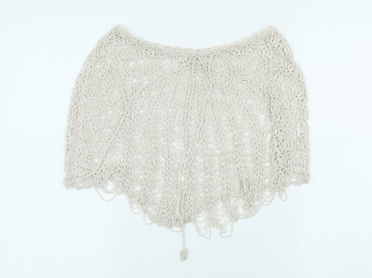 Topshop Womens Beige Polyester Mini Skirt - Beach coverup