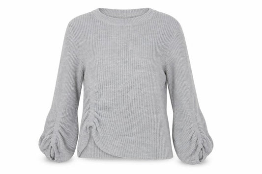 Miss Selfridge Womens Grey Crew Neck Acrylic Pullover Jumper Size 8