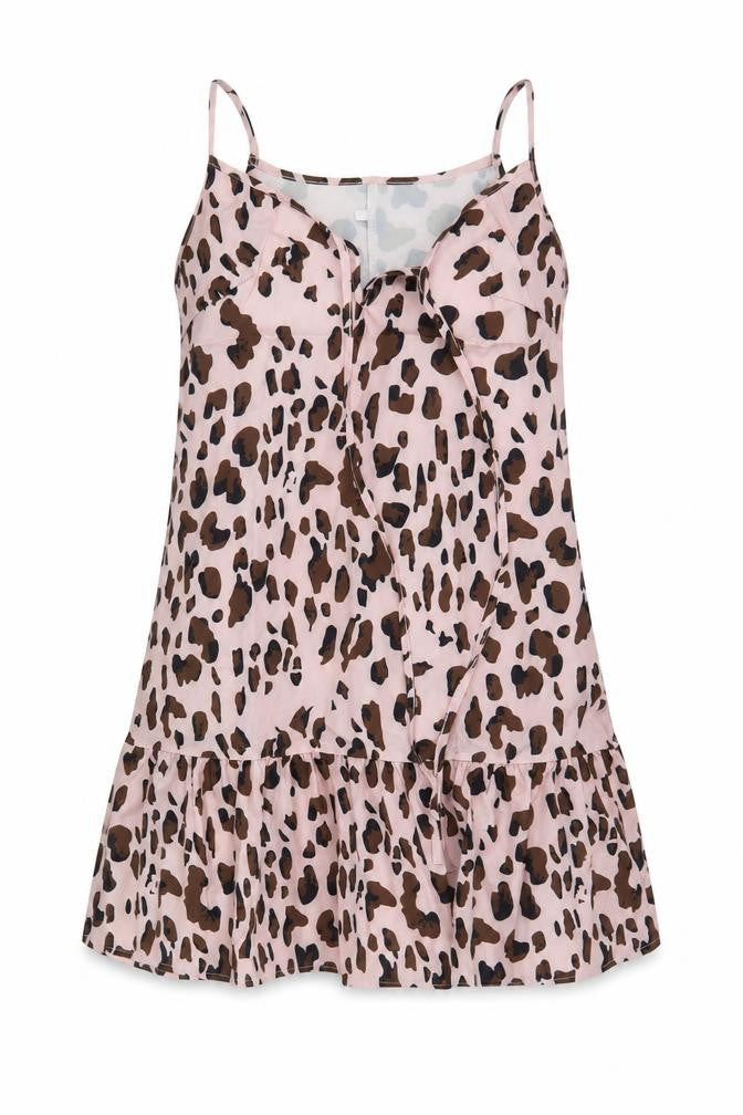 Preworn Womens Pink Animal Print Polyester A-Line Size S V-Neck Pullover