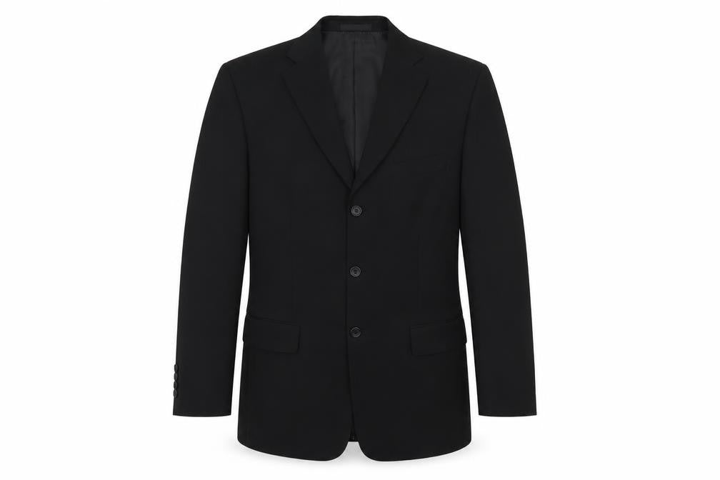Greenwoods Mens Black Polyester Jacket Blazer Size 38