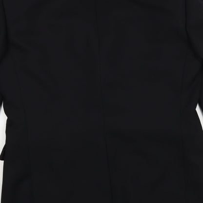 Greenwoods Mens Black Polyester Jacket Blazer Size 38