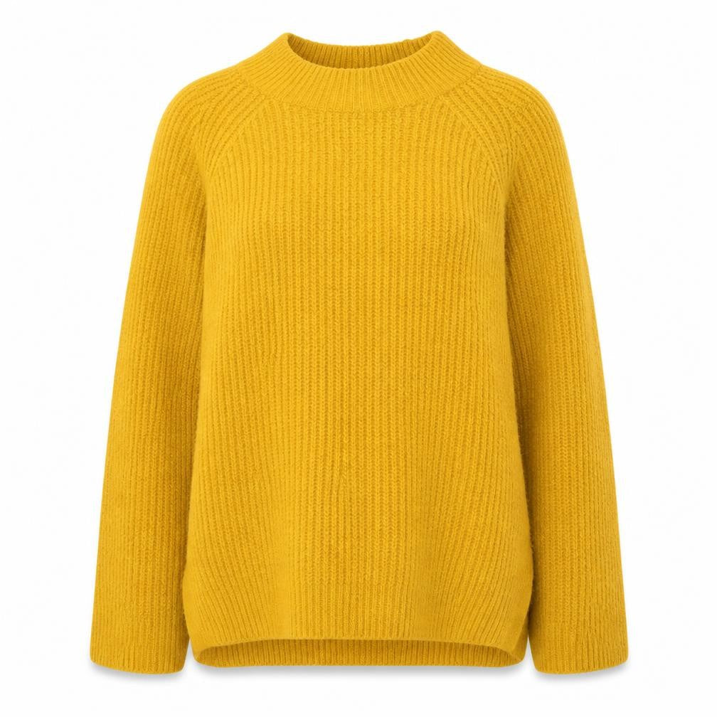Primark Womens Yellow Mock Neck Acrylic Pullover Jumper Size 10