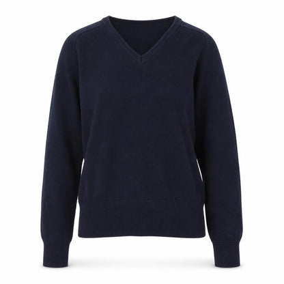 Trutex Womens Blue V-Neck Cotton Pullover Jumper Size XS