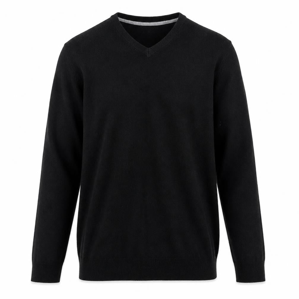 The Collection Mens Black V-Neck Acrylic Pullover Jumper Size L