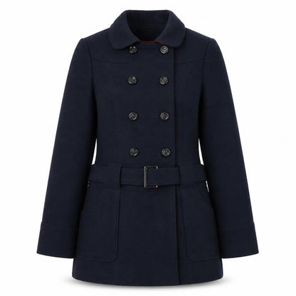 George Womens Blue Pea Coat Coat Size 12 Button