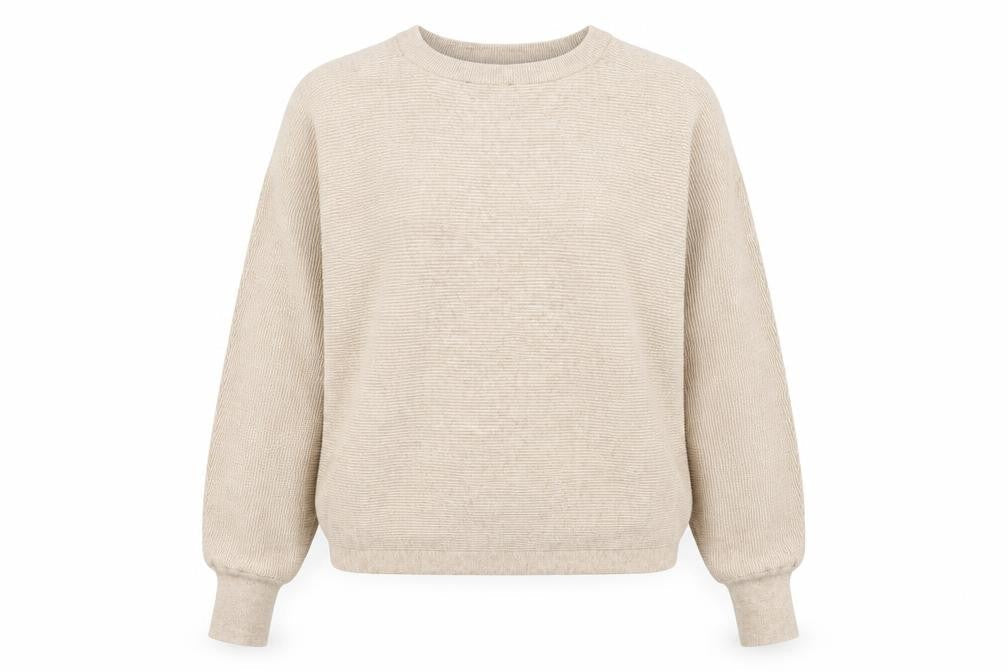New Look Womens Beige Round Neck Viscose Pullover Jumper Size M