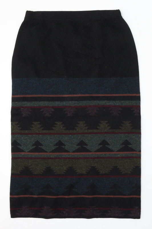 Preworn Womens Multicoloured Geometric Polyester Straight & Pencil Skirt Size 30 in