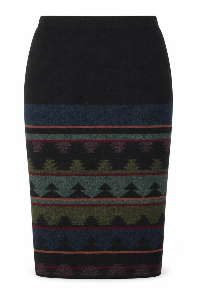 Preworn Womens Multicoloured Geometric Polyester Straight & Pencil Skirt Size 30 in