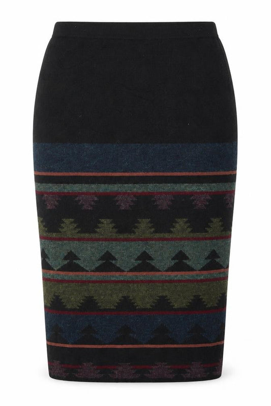 Preworn Womens Multicoloured Geometric Polyester Straight & Pencil Skirt Size 30 in