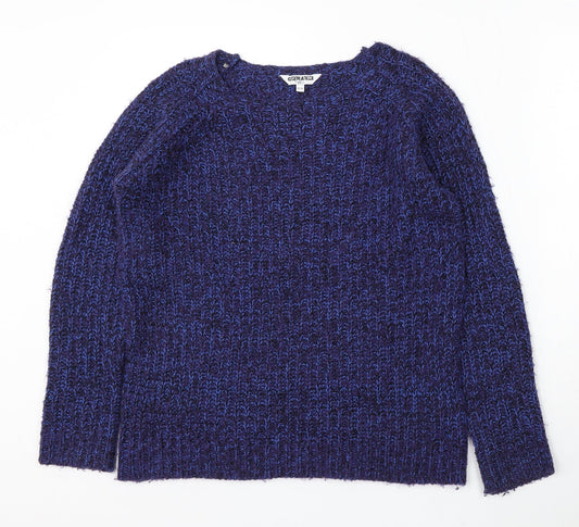 Preloved Generation Girls Blue Round Neck Acrylic Pullover Jumper Size 12-13 Years - Front