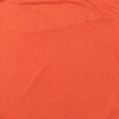 Next Womens Orange V-Neck Polyester Pullover Jumper Size 12 - Cold Shoulder