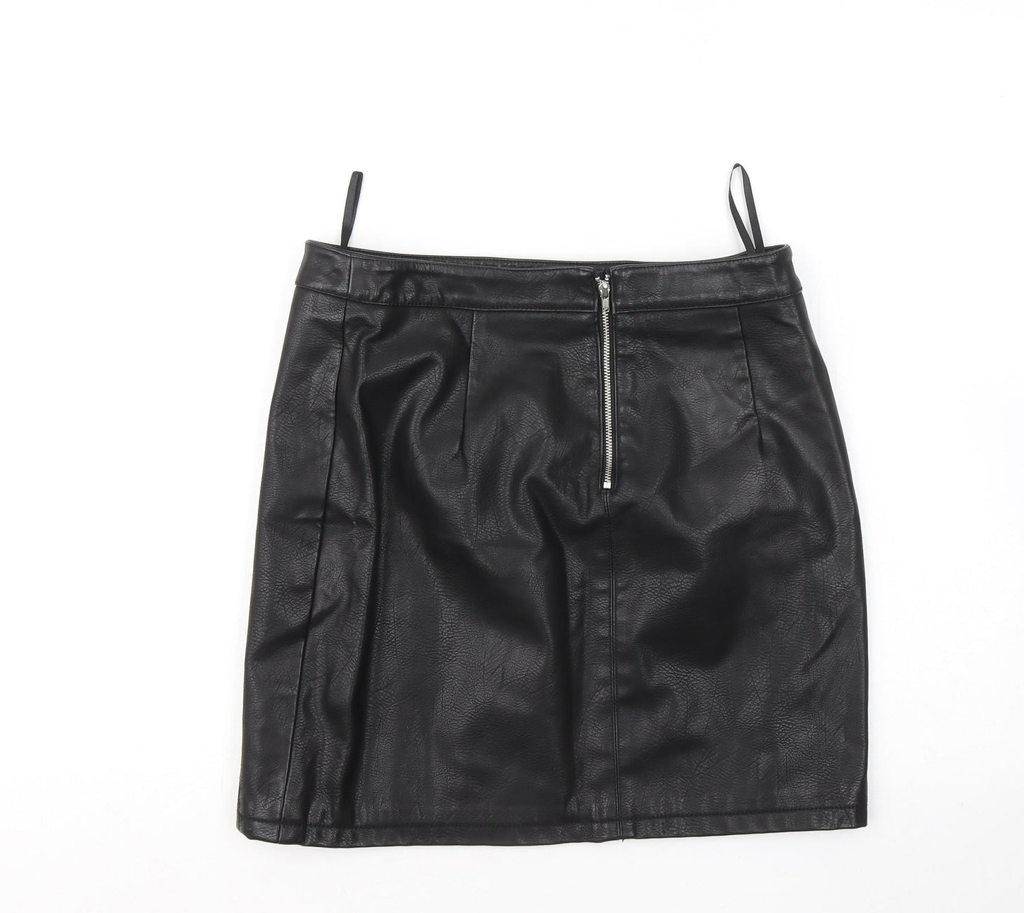Dorothy Perkins Womens Black Polyester A-Line Skirt Size 8