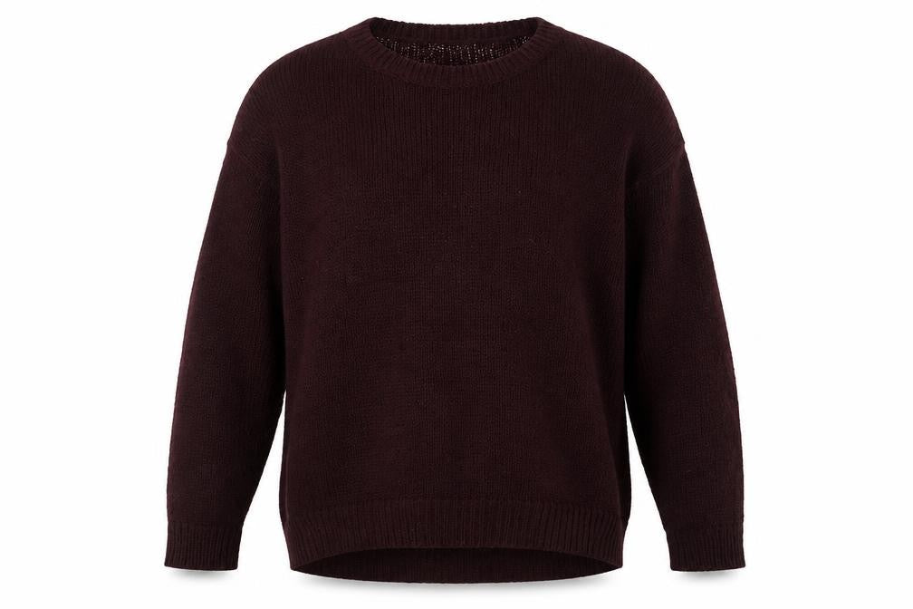 New Look Mens Red Round Neck Acrylic Pullover Jumper Size M