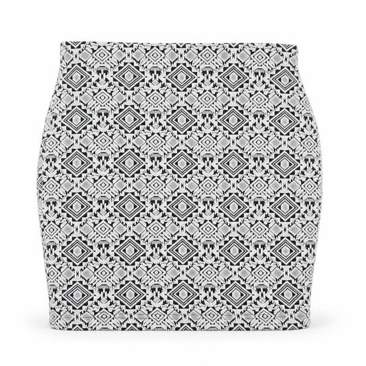 River Island Womens White Geometric Viscose Mini Skirt Size 8