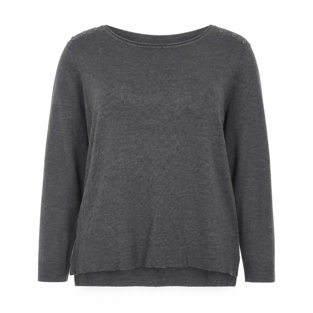 Atmosphere Womens Grey Round Neck Acrylic Pullover Jumper Size 18