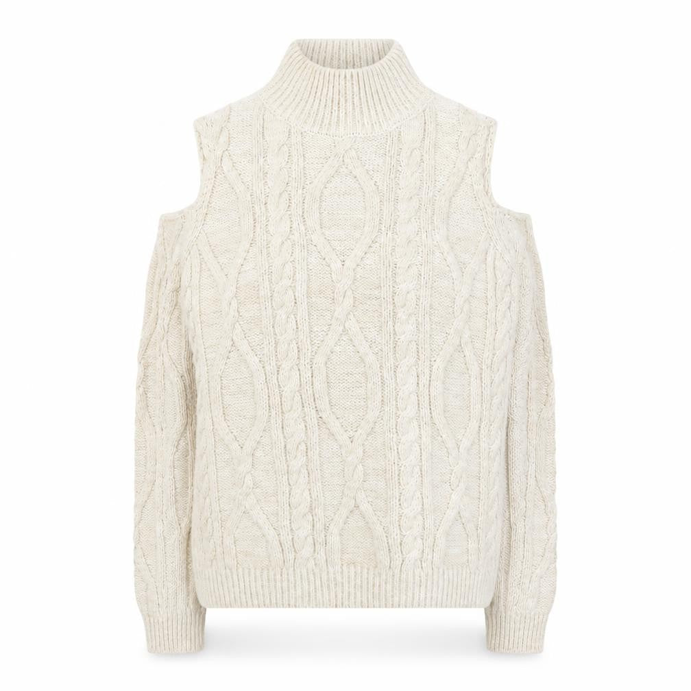 River Island Womens Ivory Crew Neck Acrylic Pullover Jumper Size 8