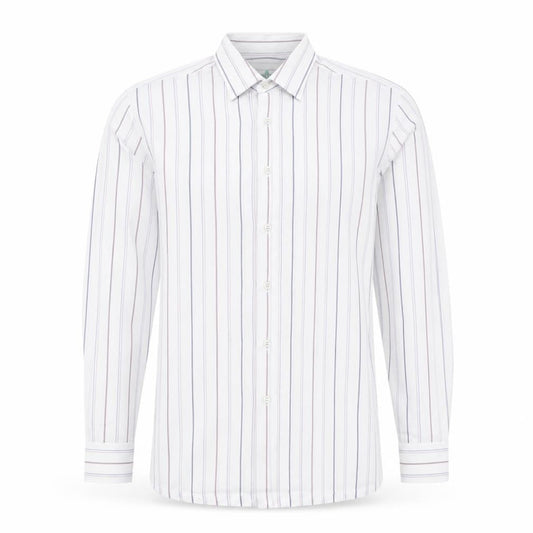 Greenwoods Mens Multicoloured Striped Cotton Button-Up Size M Collared