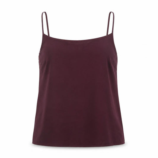 New Look Womens Purple Polyester Camisole T-Shirt Size 10 Round Neck