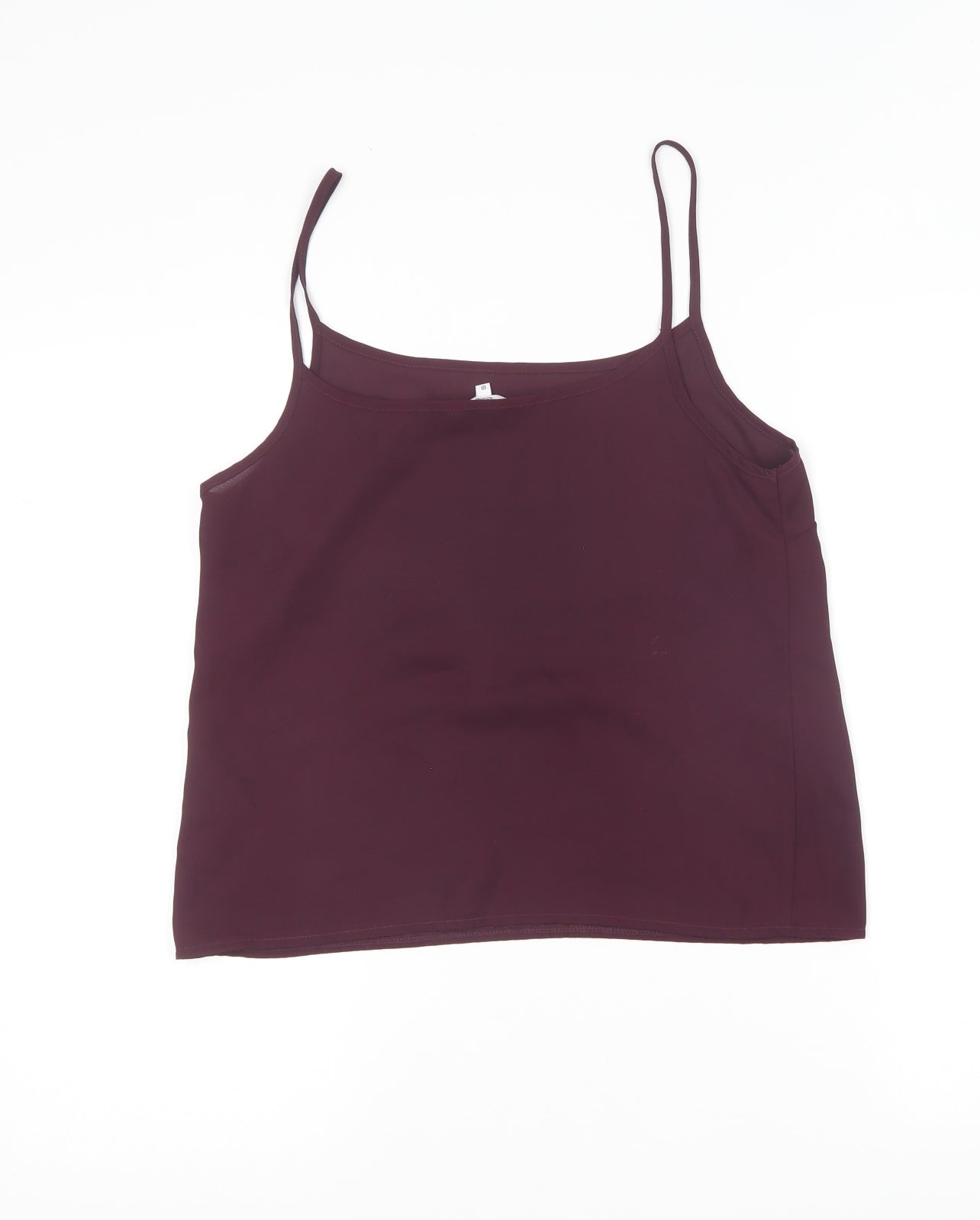 New Look Womens Purple Polyester Camisole T-Shirt Size 10 Round Neck