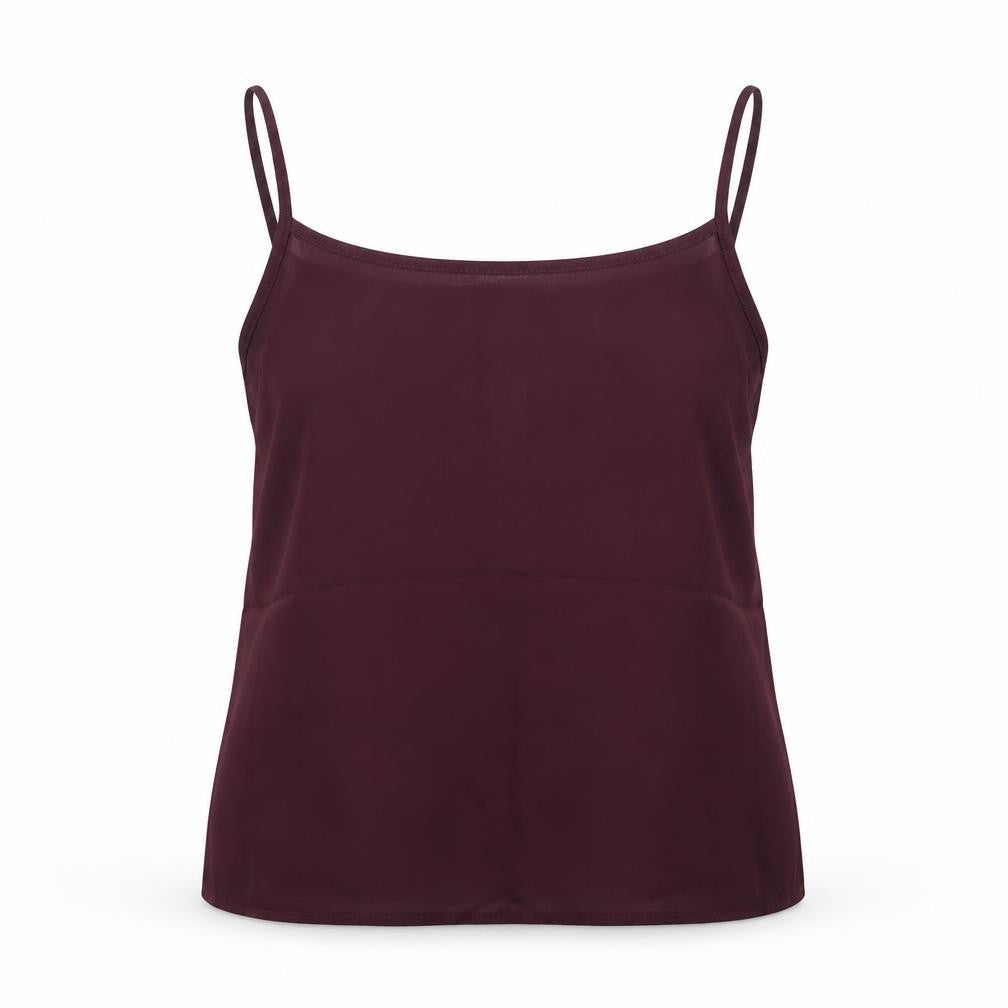 New Look Womens Purple Polyester Camisole Blouse Size 6 Boat Neck