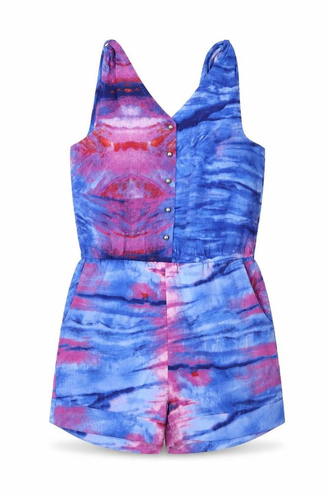 Preworn Womens Blue Polyester Bodysuit One-Piece Size XS Button