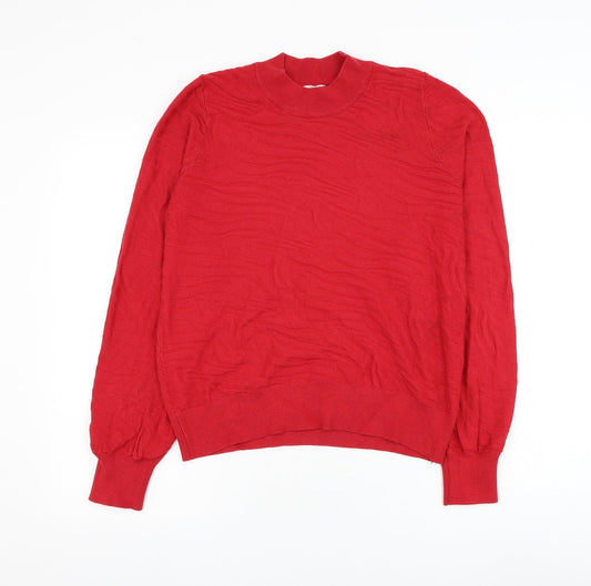 NEXT Womens Red Round Neck Viscose Pullover Jumper Size 12