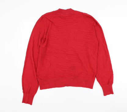 Preloved NEXT Womens Red Round Neck Viscose Pullover Jumper Size 12 - Back