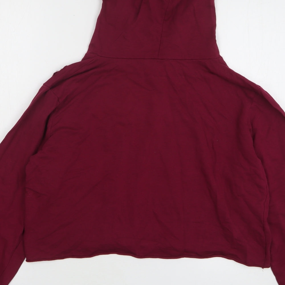 Select Womens Purple Cotton Pullover Hoodie Size L