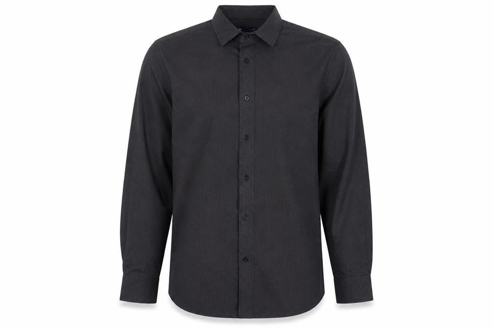 Target Mens Grey Polka Dot Cotton Button-Up Size L Collared