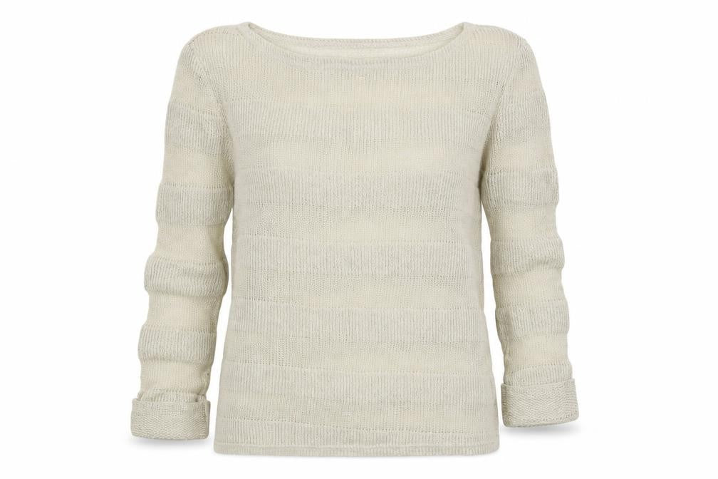 Topshop Womens Beige Boat Neck Polyester Pullover Jumper Size 8