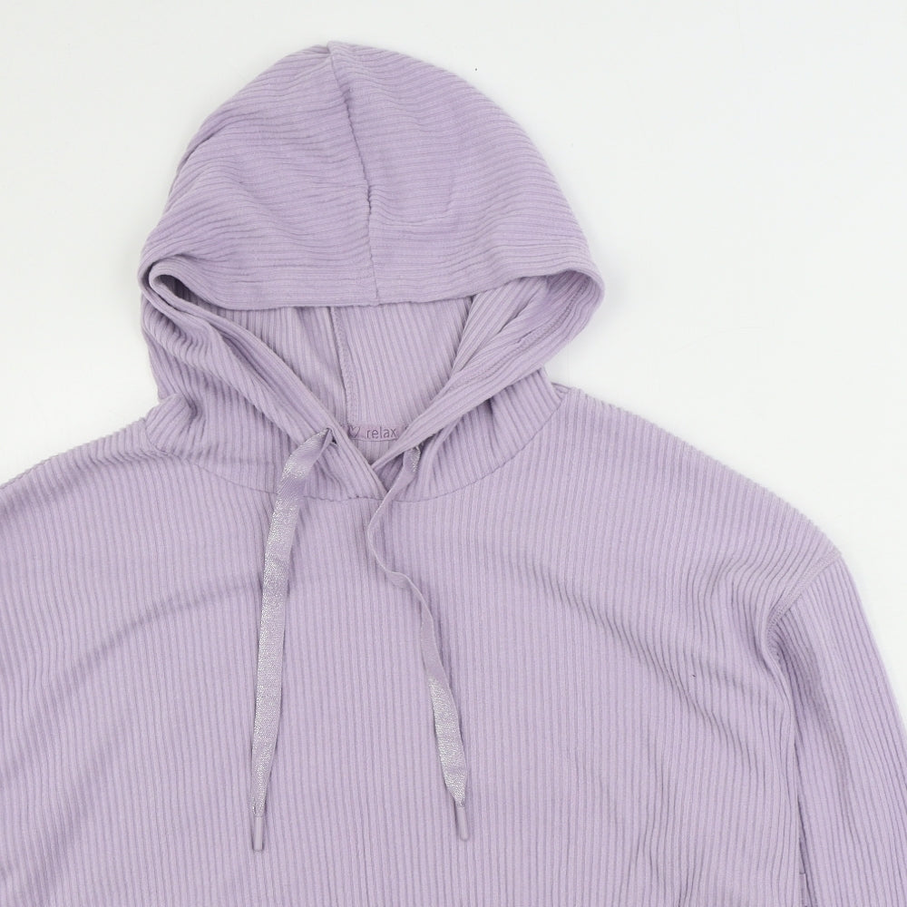 Primark Womens Purple Polyester Pullover Hoodie Size M Pullover