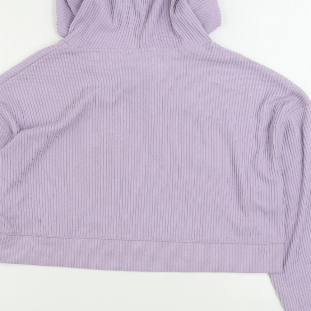 Primark Womens Purple Polyester Pullover Hoodie Size M Pullover