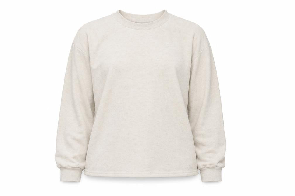 Jeff & Co. Womens Beige Crew Neck Cotton Pullover Jumper Size 10