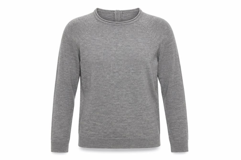 Atmosphere Womens Grey Crew Neck Acrylic Pullover Jumper Size 12
