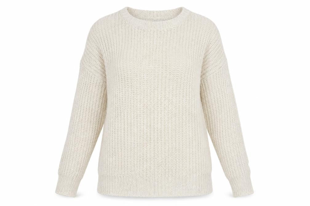 Atmosphere Womens Beige Crew Neck Polyester Pullover Jumper Size 10