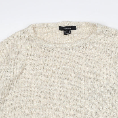 Atmosphere Womens Beige Crew Neck Polyester Pullover Jumper Size 10