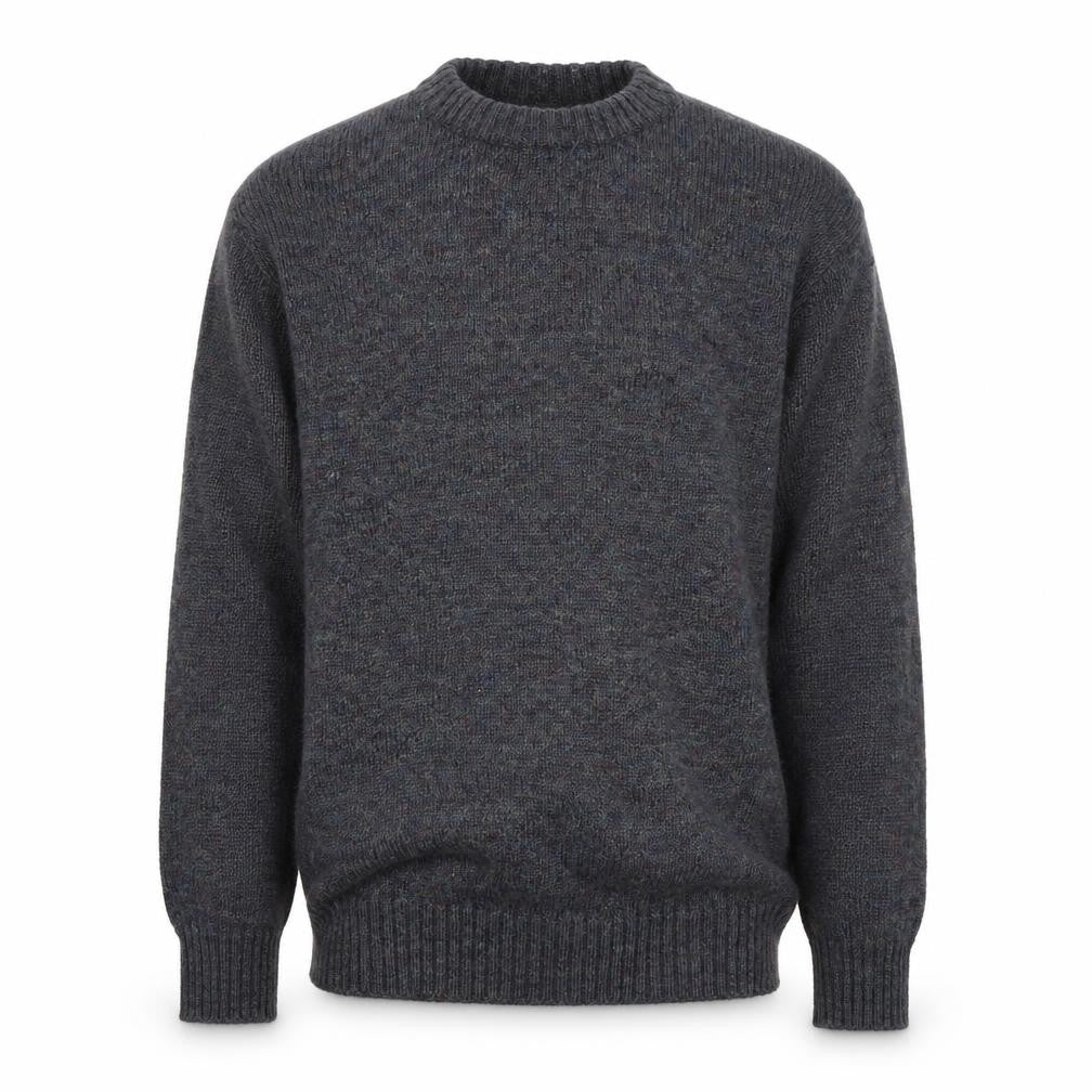 BHS Mens Grey Round Neck Acrylic Pullover Jumper Size S