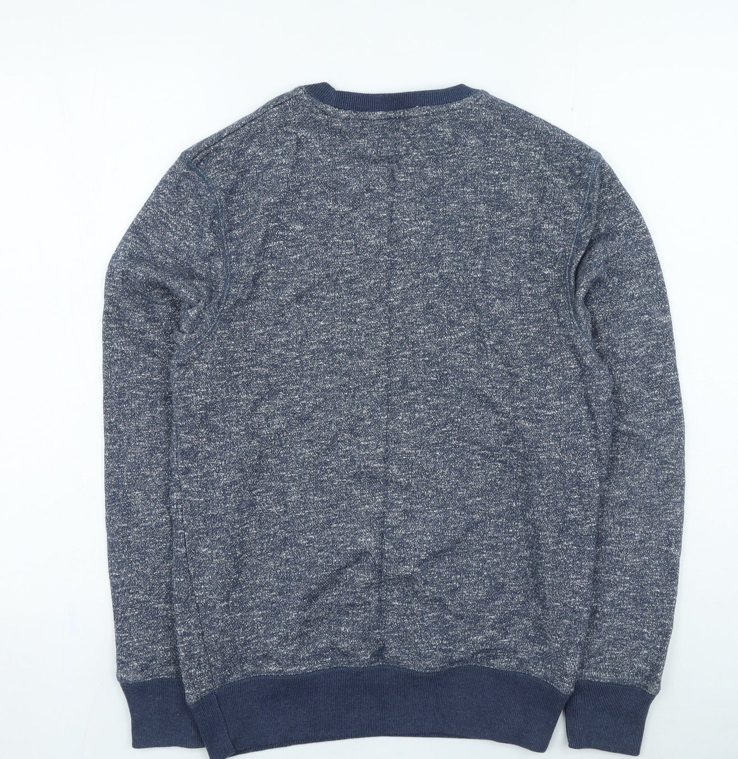 Jack Wills Mens Blue Round Neck Cotton Pullover Jumper Size S