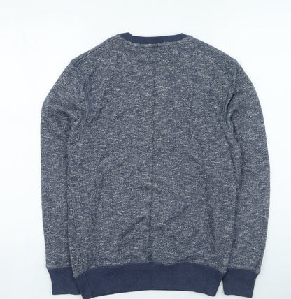 Jack Wills Mens Blue Round Neck Cotton Pullover Jumper Size S