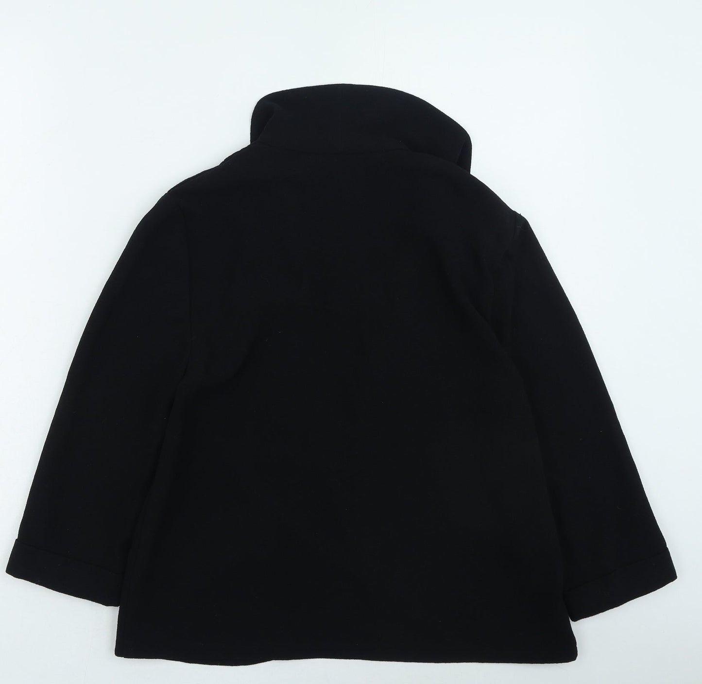 Marks and Spencer Womens Black V-Neck Polyester Cape Jumper Size 10