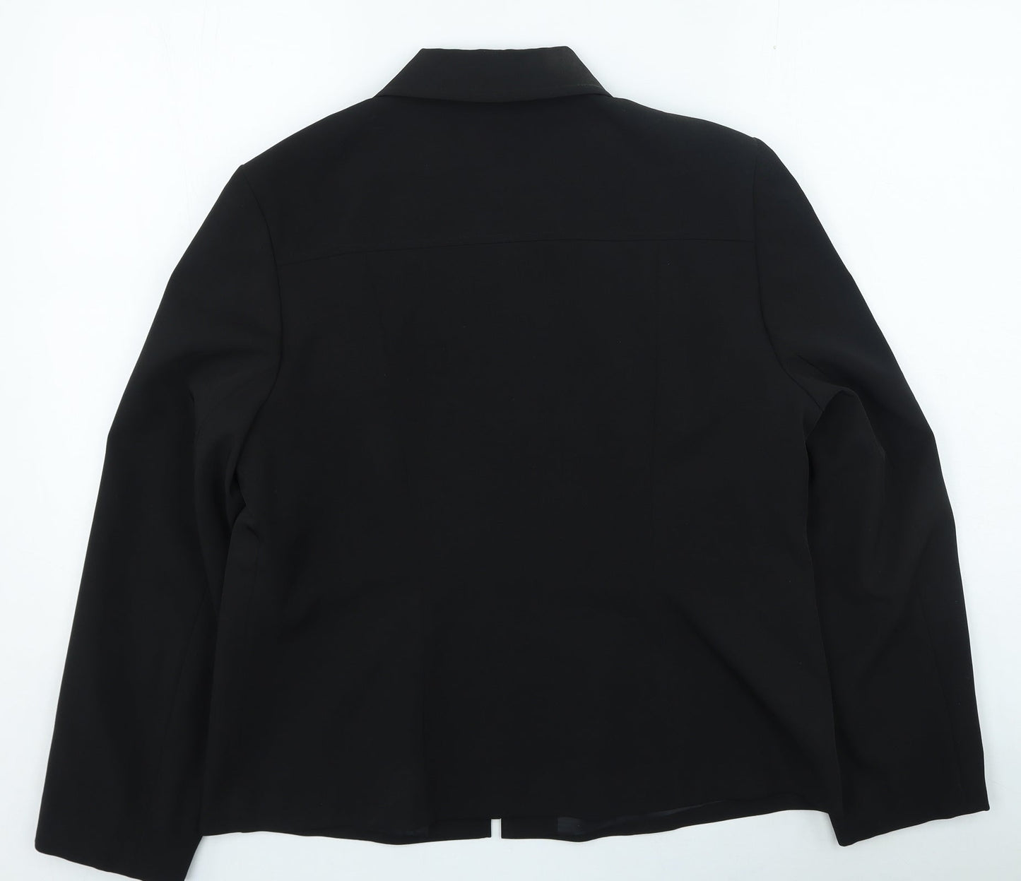 AMARANTO Womens Black Jacket Size 16 Zip