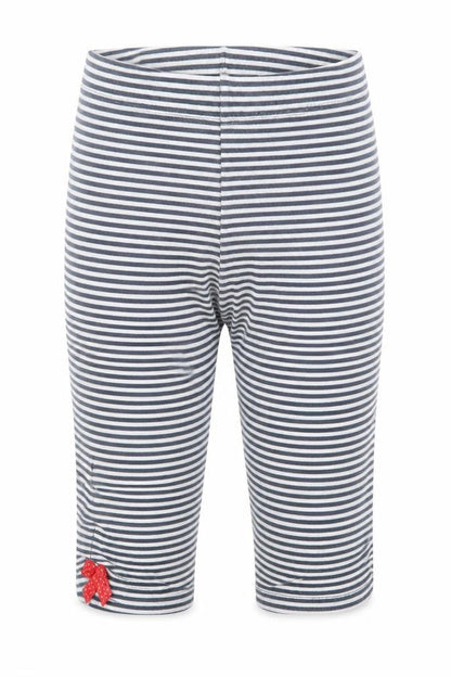 Breeze Girls Girls Blue Striped Cotton Capri Trousers Size 12 Months Pullover