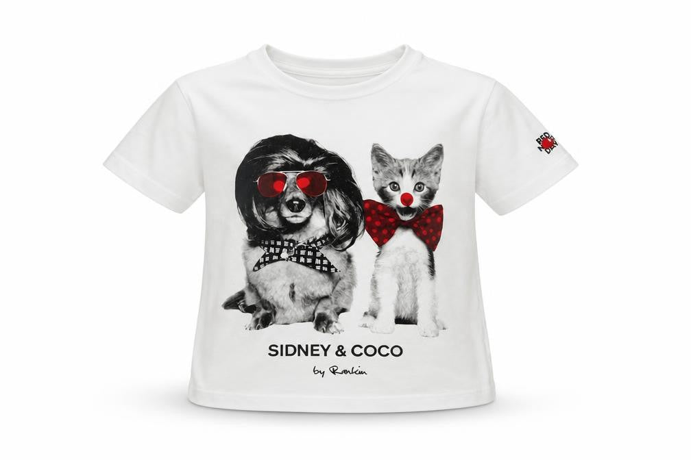Rankin Girls White Cotton Basic T-Shirt Size 3-4 Years Crew Neck Pullover - Comic Relief