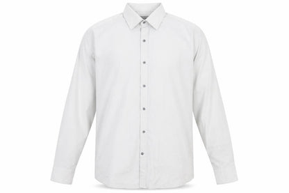 Jack Reid Mens Grey Polyester Button-Up Size 17 Collared Button