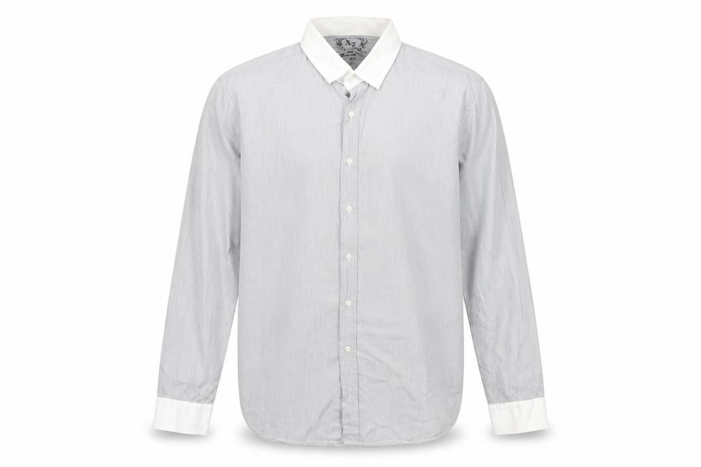 Cedarwood State Mens Grey Cotton Button-Up Size XL Collared Button