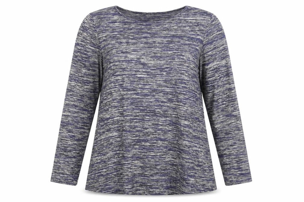 New Look Womens Blue Polyester Basic T-Shirt Size 10 Crew Neck