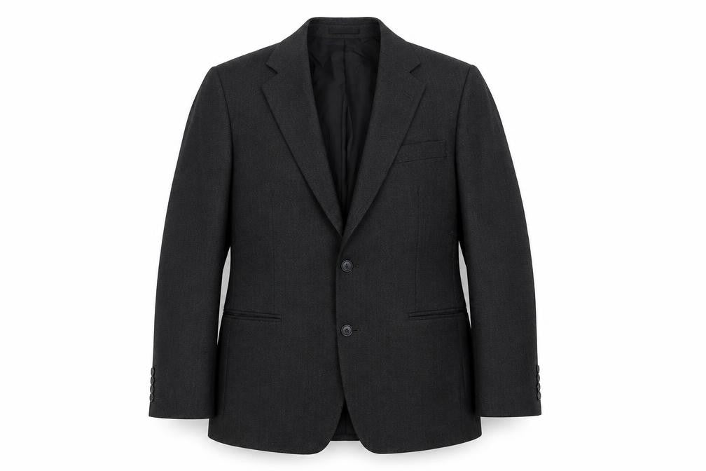 Preworn Mens Grey Striped Wool Jacket Suit Jacket Size 40